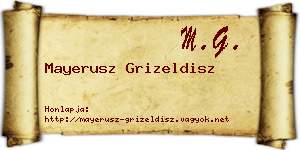 Mayerusz Grizeldisz névjegykártya